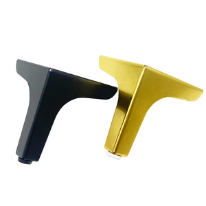 Pieds <span class=keywords><strong>de</strong></span> meubles <span class=keywords><strong>en</strong></span> fer noir modernes à trois branches <span class=keywords><strong>de</strong></span> 10 pouces |   Support métallique robuste pour tables <span class=keywords><strong>de</strong></span> chevet et petites armoires |   Matériel <span class=keywords><strong>de</strong></span> bricolage - Product Image 1