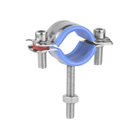 Collier de serrage en acier inoxydable 304 avec support de tige filetée Support de montage de support de tuyau pour la fixation de tubes d'eau Double colliers de serrage