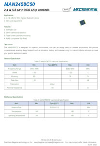 Produk baru 8dBi Dual-Band antena WiFi 2.4 & 5.8 GHz Wireless Patch 5036 Chip untuk jarak jauh kinerja tinggi RF Patch antena - Product Image 2