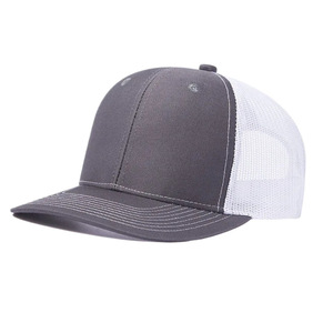 Sombrero de camionero de gamuza Unisex de 5 paneles de alta calidad, logotipo bordado personalizado, gorras de camionero de béisbol de malla de ala curva - Product Image 6