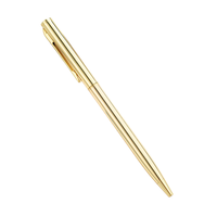 Stylo bille métallique électroplaqué Or rose et argent, stylos fins pour signature avec logo personnalisé, idéal pour les événements d'entreprise
