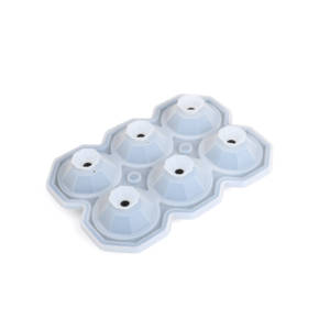 Moldes de silicona reutilizables para 6 cubos de hielo grandes con forma de diamante y tapa - Product Image 3