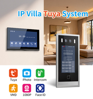 Système de sécurité domestique, système d'interphone vidéo 1080p 7" IP, sonnette vidéo intelligente résistante à l'eau, application Tuya pour villas/appartements