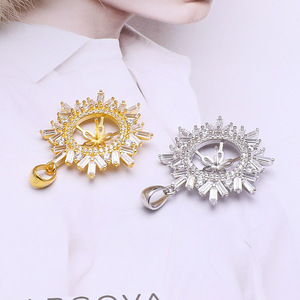 Ensemble de boucles d'oreilles et de bagues en argent S925 avec pendentif flocon de neige, accessoires de bricolage, ouvert, réglable, polyvalent, porte-bijoux en perles, 20 mm, sac de 10 - Product Image 2
