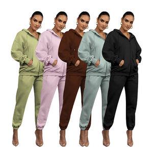 Fornitore all'Ingrosso Online Alxin, Set da Jogging 2 Pezzi con Logo Stampato, Felpe con Cappuccio, Abbigliamento Casual da <span class=keywords><strong>Donna</strong></span>, <span class=keywords><strong>Tuta</strong></span> da Ginnastica Femminile - Product Image 1