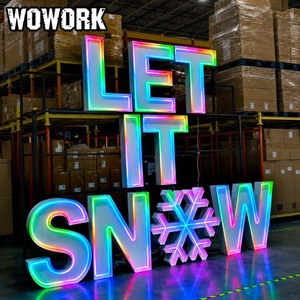 2026 WOWORK Insegna Luminosa Personalizzata con Cornice in Metallo, Lampadine a Forma di Numeri e Lettere per Decorazione di Palcoscenici - Product Image 5