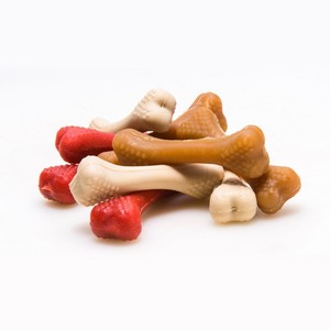 Rawhide-mascarillas dentales para perros, Mini huesos, sin colorantes, sin aditivos, para mascotas, venta al por mayor - Product Image 1