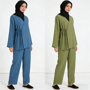 Abaya per Donne Musulmane in Poliestere Leggero, Taglie Grandi, per Preghiera del Ramadan e Abiti da <span class=keywords><strong>Matrimonio</strong></span>, Design Portatile Fatto a Mano - Product Image 6