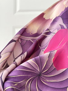 Ensemble Robe et Foulard <span class=keywords><strong>Chic</strong></span> Style <span class=keywords><strong>Bohème</strong></span> Parisien à Imprimé Floral, Robe de Vacances Oversize en Satin Élégant, Tenue de Plage Estivale pour Femme - Product Image 6