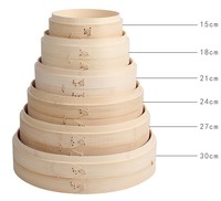 Ensemble de cuiseur à vapeur traditionnel chinois en bois de bambou naturel fait à la main paniers de cuiseur à vapeur de boulette durable avec poignée pour la cuisson