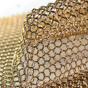 Thép không gỉ 304 316 chainmail kim loại vòng lưới trang trí rèm cửa thép không gỉ chainmail lưới màn hình - Product Image 1