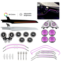 Kit d'éclairage d'ambiance pour voiture W205 X253, éclairage LED intérieur pour Benz Classe C GLC 2015-2021, 64 couleurs RGB, 12v, accessoires