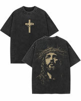 T-shirt unisexe surdimensionné 240-400 GSM, 100% coton, logo personnalisé, col rond, manches courtes, effet vintage, impression DTG