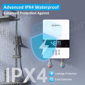 2025 Nueva Tecnología Color negro IPX4 ducha de baño calentador de agua sin tanque Control táctil LED eléctrico para uso doméstico en Hotel - Product Image 3