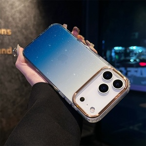 กรอบกล้องชุบทองเพื่อป้องกัน PC เคสโทรศัพท์ TPU แบบใสแวววาวสำหรับ iPhone 17 17 Air 17pro Max - Product Image 6