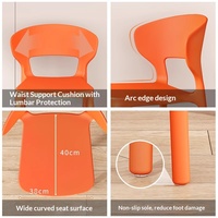 Chaises d'extérieur intégrées en plastique pour adultes, chaises de salle à manger de luxe nordiques, chaises de fête en plastique, chaises d'hôtel pour appartement et salle à manger