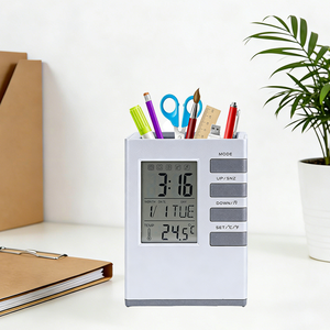 Ev Dekoratif Dijital Kalemlik Alarm Masa Saati Masa Takvimi Saatler Hafta Sonu Müzik Hatırlatıcısı Alarm Ayarı Zaman Şehir Göstergesi - Product Image 1