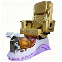 Fauteuil de pédicure et de massage des pieds électrique réversible de luxe haut de gamme BePopular avec pompe de drainage intégrée