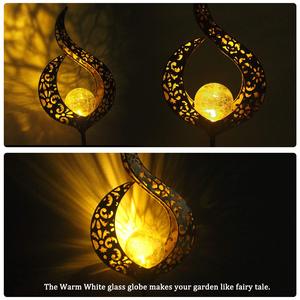 Solar Flame Garden <b>Light</b> <b>Led</b> Iron Art Decor With <b>Light</b> <b>Sensor</b> Outdoor Use - Product Image 2