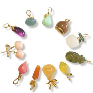 Nueva Cadena con Colgante de Frutas, Verduras y Jade para Niños, Chapada en Oro de 18K, Estilo DIY, de la Marca Europea Americana Independent Station - Product Image 5