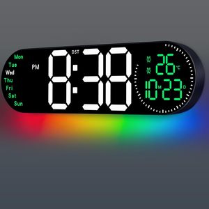 <b>LED</b> Digital Table <b>Clock</b> Display Temperature Week Calendar <b>Wall</b> <b>Clock</b> with Light Reloj De Pared Digital Desk Alarm <b>Clock</b> - Product Image 1