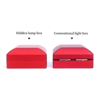 Anneau Blanc Lampe De Luxe Avec Lumières Ampoule Emballage En Gros Gris Bracelet Boucle D'oreille Bijoux Lumière Led Bijoux Boîte À Bijoux