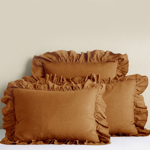 Modern Custom Nature French Linen Solid Ruffle <strong>Frill</strong> <strong>Cushion</strong> Cover Woven Pillowcases for Home &amp; Hotel Sofa Decor - Product Image 6