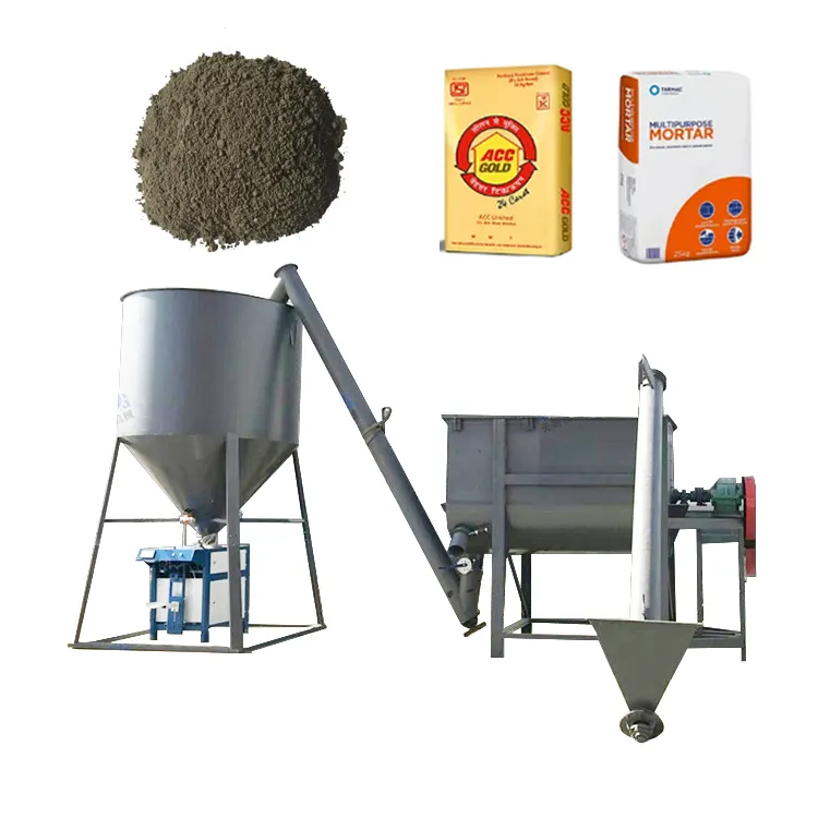 High Quality Dry Cement Sand Mixer Mortar Mixing Packing Machine