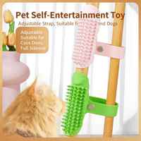 Brosse de toilettage et grattoir réglable en silicone pour chat, avec fonction de massage des coins, pour table, pieds et structure d'escalade WIN-WIN