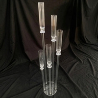 Candélabre LED en acrylique moderne, durable et de haute qualité TUOTI, fait à la main, pour centre de table de mariage, décoration de table de Noël