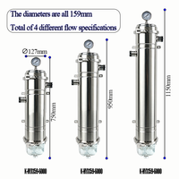 Filtre à eau pour toute la maison en acier inoxydable 304 avec chambre filtrante visible en état de surcharge, purificateur d'eau à ultrafiltration PVDF