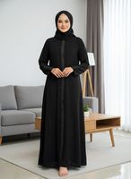 Robe Abaya Noire Brodé pour Femme – Styles Longs et Modestes pour Soirée, Tenue Décontractée, Vêtements d'Intérieur, Style Dubaï pour Soirées, Tenues Décontractées et Quotidiennes