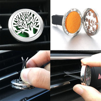 Diffuseur d'huiles essentielles d'aromathérapie moderne en métal solide 30 mm Clip d'évent de voiture Ornement désodorisant de voiture Accessoires intérieurs