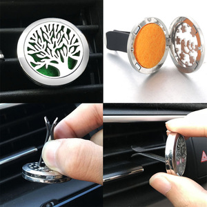 Massive Metall Moderne Aroma therapie Ätherisches Öl Diffusor 30 mm Auto Entlüftung sclip Ornament Auto Lufter frischer Innen zubehör - Product Image 2