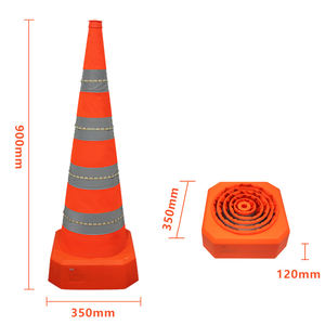 Cono <span class=keywords><strong>Stradale</strong></span> Retrattile LED con Allarme Anti-Collisione, 36 Pollici, Impermeabile, per Emergenze Stradali/Costruzioni - Product Image 4