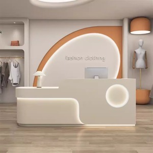 Bancone Bar Piccolo per Negozio di Abbigliamento, Salone di Parrucchiere, Centro Estetico, Istituto di Formazione, Reception - Bancone Cassa Moderno Minimalista - Product Image 1