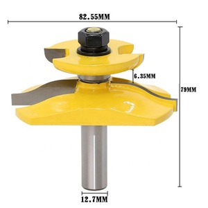 Bộ 3 mũi phay gỗ bằng thép vonfram cacbua, đầu tròn 1/2 inch, dùng cho cửa và tấm panel - Product Image 3