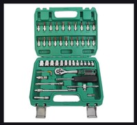 Jeu de douilles métriques à emboîtement carré 46 pièces, boîte à outils OEM pour réparation automobile, 1/2 pouce, finition miroir, manuel, entretien