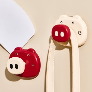 Support OEM Pig Shaped Vacuum No-Drill Decorative Hanging <b>Hook</b> for Clothes Hats & Door New Cartoon Style Suction Cup <b>Hook</b> - Product Image 6