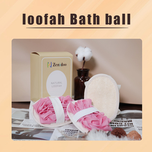 1PC Zenidoo L-02 Natural Loofah Ellipse Body <b>Shower</b> Scrubber Soft Bath Exfoliating <b>Sponge</b> Hook Towel Bath Brushes Scrubbers for - Product Image 3