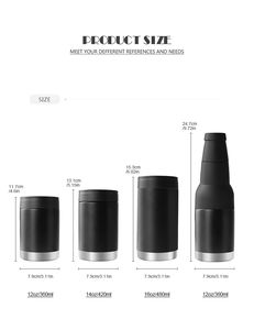 ステンレス鋼コーラ缶クーラー14オンスクラシックスタイル二重壁真空断熱ビール缶クーラーカスタムロゴ旅行缶ホルダー - Product Image 3