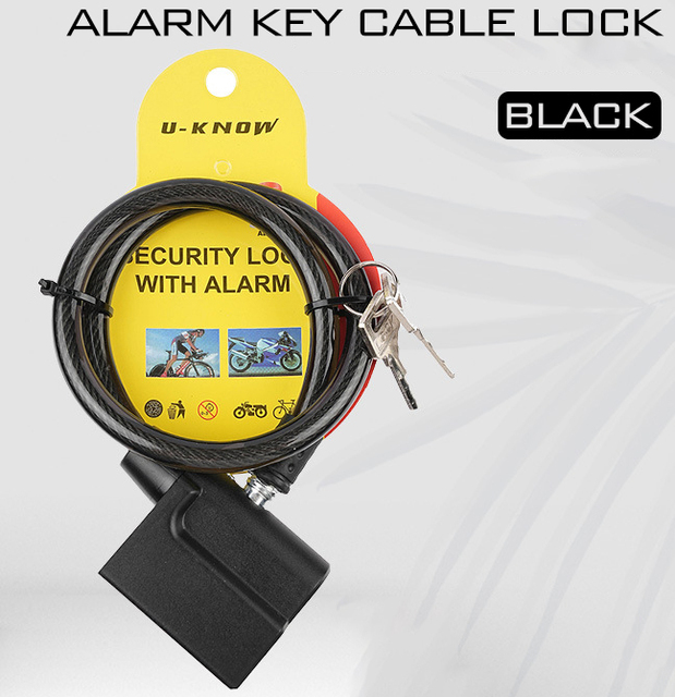 Motorcycle High-Decibel Alarm Steel Cable Lock
