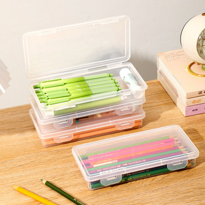 Transparent Stackable <b>Storage</b> <b>Box</b> 1-3L PP Plastic Office Organizer For Stationery Art Supplies - Product Image 4