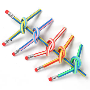 Crayon flexible, souple, multicolores, avec logo personnalisé, rayé, pour étudiants et enfants - Product Image 2