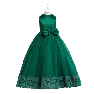 女孩制服公主服夏季穿绿色礼服派对礼服