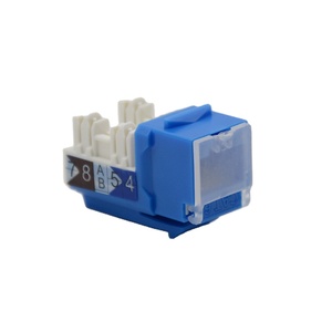 Jack Modulare di Rete di Alta Qualità RJ45 UTP 90 Gradi Cat6A Keystone Jack con Copertura - Product Image 1