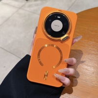 Étui de téléphone magnétique doux au toucher avec protection de l'objectif de l'appareil photo, coque antichoc pour Huawei Mate 60 70 80 Pro Max
