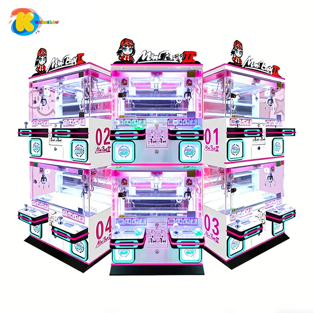 4 Player Coin Operated Metal Claw Machine Commercial Arcade Plush Toy Prize Crane Game Machine 1 Year for Amusement Park Sale