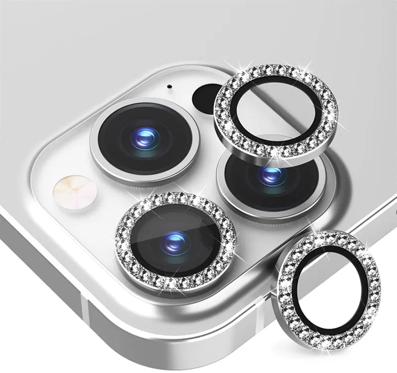 Diamant Bling Camera Screen Protector Mobiele Camera Gehard Glas Lens Cover Voor Iphone 12 Pro Max 13 11 14
