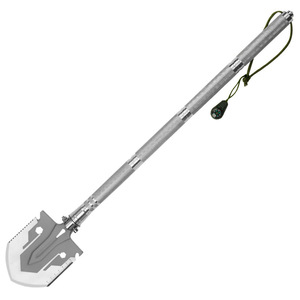 Attrezzatura tattica multifunzionale per esterni, pala pieghevole in acciaio al manganese di grado militare per campeggio, pesca e sopravvivenza. - Product Image 1